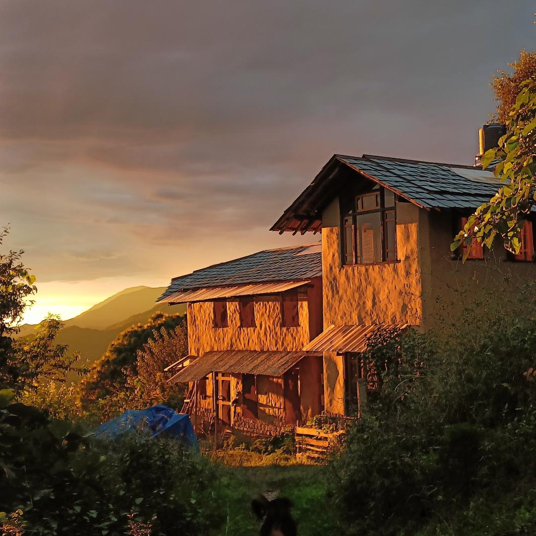 Dharmalaya at sunrise
